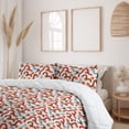 thumbnail image 2 of Ambesonne Abstract Down Alternative Quilt Comforter, Wavy Stripes Circles Motif, Twin, Cinnamon Pearl and Blue, 2 of 5