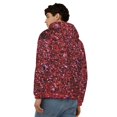 thumbnail image 4 of Goofa Red Glitter Pattern Mens Full-zip Hoodie, Zip-up Pullover Hooded Sweatshirt, Kangaroo Pocket Hoodie Ideal for Daily Wear, Travel, and Home-Medium, 4 of 5