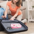 thumbnail image 4 of RUIG Clear Hard Plastic Zipper Case, Double Zippers Hard Pouch, Portable Travel Organizer Bin Clear Makeup Bag for Toy Storage, Snack Bag, Cosmetics, Diaper Bag, Toiletry Bag, 4 of 7