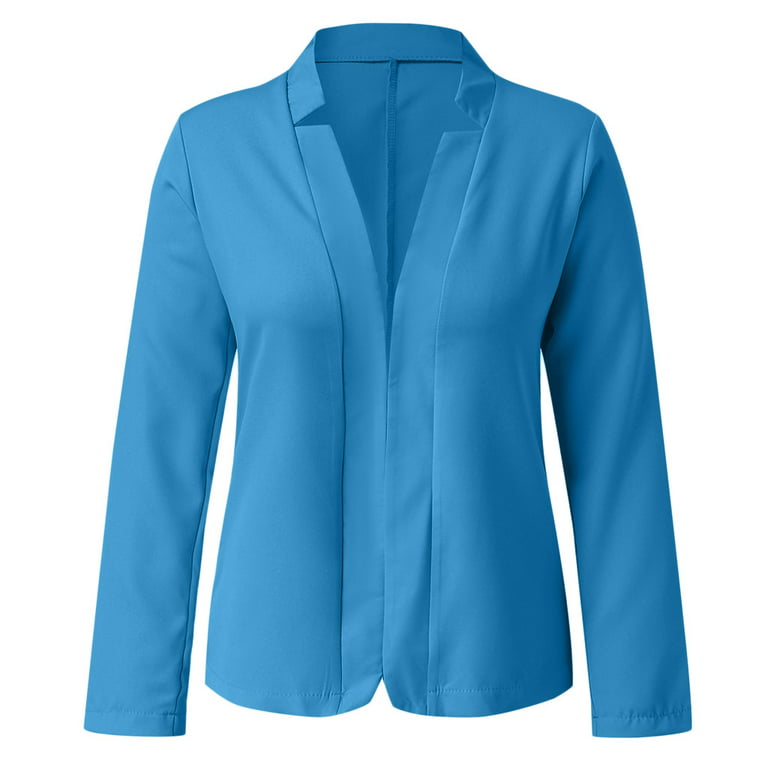 HSMQHJWE Womens Business Suits For Work Professional Womens Puffy Coat  Womens Casual Pocketed Office Blazers Draped Open Front Cardigans Jacket  Work