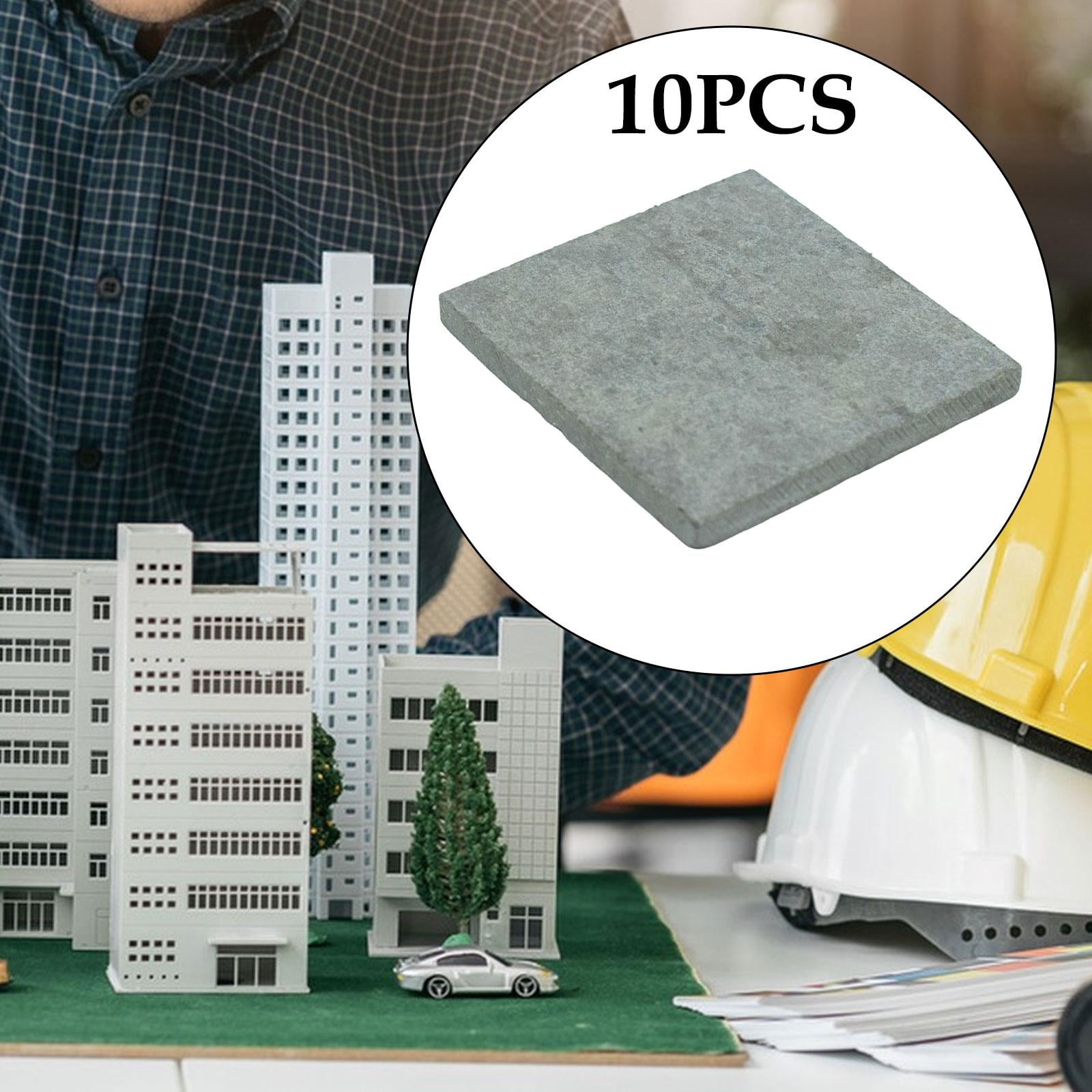 10 Pieces Cement Bricks Hobby Model Kits Cuttable Material for DIY Arts Crafts Building Projects Display