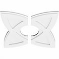 thumbnail image 4 of 22"OD x 6"ID x 8 1/4"C x 1"P Cosmo Architectural Grade PVC Contemporary Ceiling Medallion, Two Piece, 4 of 7
