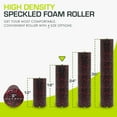 thumbnail image 2 of ProsourceFit High Density Speckled Black Foam Roller for Myofascial Release, Trigger Point Massage, and Muscle Therapy, 2 of 7