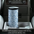 thumbnail image 4 of Highland Home Blue & White Floral 17 oz. Double Wall Stainless Steel Tumbler w/Lid, 4 of 6