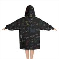 thumbnail image 2 of Math Equations Colorful Formulas Black Pattern Blanket Hoodies for Kids 6-13YR Oversize Wearable Blanket Hoodies for Boys Girls Teens, 2 of 7