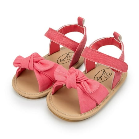 

Promotion!Summer Baby Girl Sandals Bowknot Beach Shoes Anti-Slip Soft Sole Newborn Girls Toddler Prewalker First Walking Shoes 0-18M