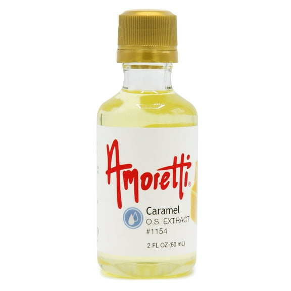 Amoretti - Caramel Extract Oil Soluble 2 oz - Highly Concentrated & Perfect For Pastry or Savory applications, Preservative Free, Vegan, Kosher Pareve, TTB Approved, Non-GMO