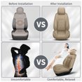 thumbnail image 6 of LAONNVIR Car Seat Covers Full Set Fit for Ford Ranger 2007-2024 Waterproof Breathable Leather Seat Protector with Airbag Compatible Automotive 5 Seat Cushions Cover (Beige), 6 of 7