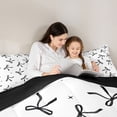 thumbnail image 5 of Erosebridal Black Ribbon Bowtie Girls 7 Pieces Bedding Comforter Set,Kawaii Princess Bowknot Full Bedding Set For Kids,Black Reversible, 5 of 7