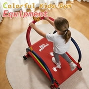 Easy Playhouse: Kids Treadmill - Red & Blue, Manual Self-Propelled Motion, Foam Handlebars, Walk & Jog Pad, Exercise Equipment, LED Display, 150lb Cap