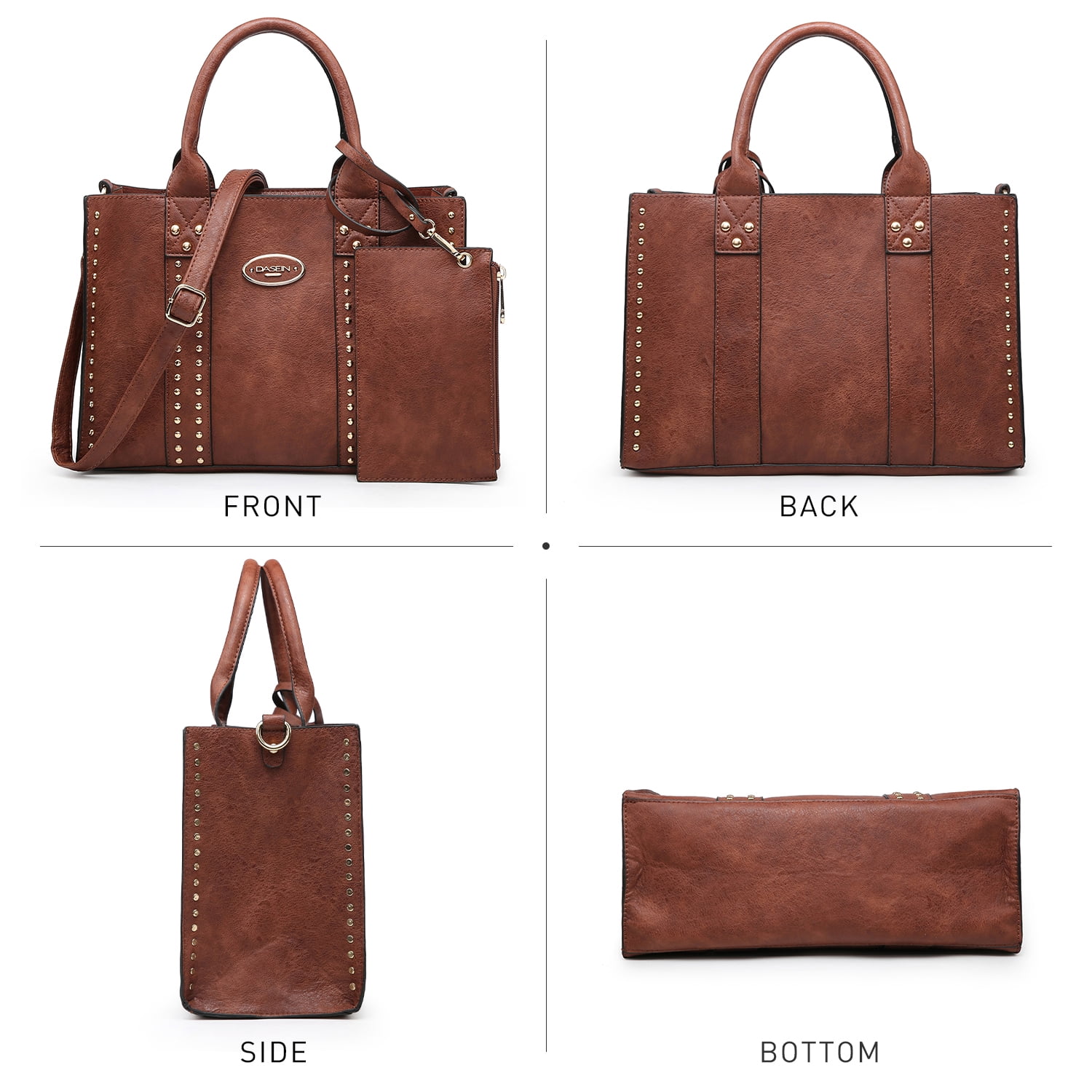 Women's 3Pcs Purse Handbag Shoulder Bag Tote Satchel Hobo Bag Briefcase Work Bag for Ladies