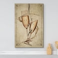 thumbnail image 2 of wall26 Canvas Print Wall Art Retro Vintage Champagne Glass Swirl Drinks &amp; Cocktails Alcohol Digital Art Modern Art Decorative Bohemian Chic Kitchen/Food for Living Room, Bedroom, Office - 16&quot, 2 of 5