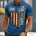thumbnail image 2 of RMGVDSD Mens Polo Shirts 250th Anniversary USA Polo Shirt Men's Independence Day Golf Shirts Fashion Classic Short Sleeve Patriotic Shirt Basic Shirts Tops, 2 of 4