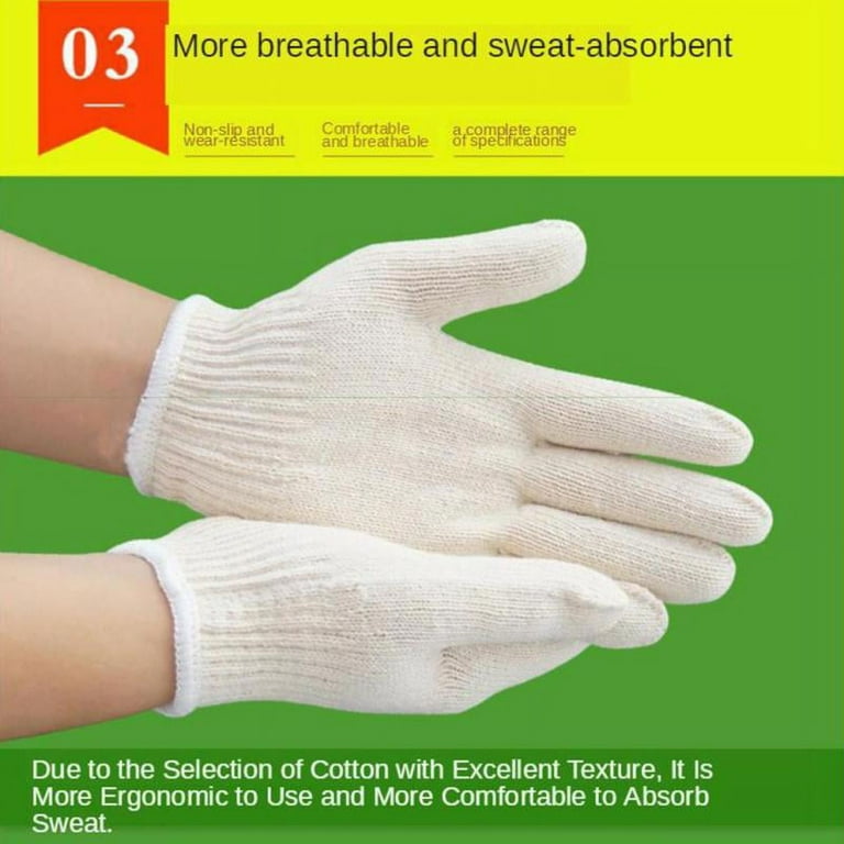 Cut-Resistant Multipurpose Work Gloves – Pack of 12