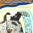 thumbnail image 5 of Football Helmet Beige Pattern 17" School Backpacks for Teens,Waterproof Oxford Fabric,S-Shape Padded Straps for School,Travel,Hiking,Camping, 5 of 6