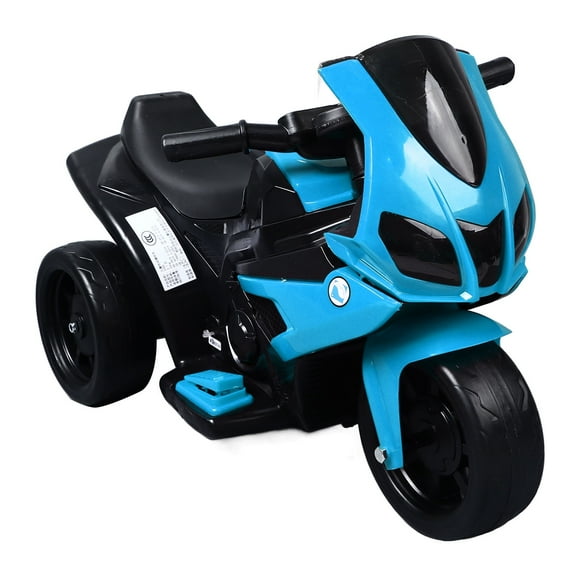 6V Ride on Motorcycle for Kids, 3 Wheel Trike with Headlight and Music, Electric Motorbike for Kids, Blue Ride on Cars Ride on Toys for Girls Boys Birthday Christmas Gift