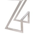 thumbnail image 4 of Armen Living Atlantis Backless Barstool, Brushed Stainless Steel Finish with PU Upholstery, 4 of 8