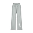 thumbnail image 4 of ShomPort Cotton Linen Pants for Women Summer Autumn Wide Leg Loose Comfy Capris Drawstring Casual Trendy Pants (Mint Green 18), 4 of 5