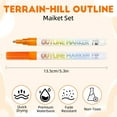 thumbnail image 2 of Marker Pen for Highlight, 2025 New Double Line Highlighter Outline Marker Set, Metallic Paint Glitter for Art Crafts Scrapbook Supplies, Trendy Gift Idea for Girls Teens.,20 Color, 2 of 7
