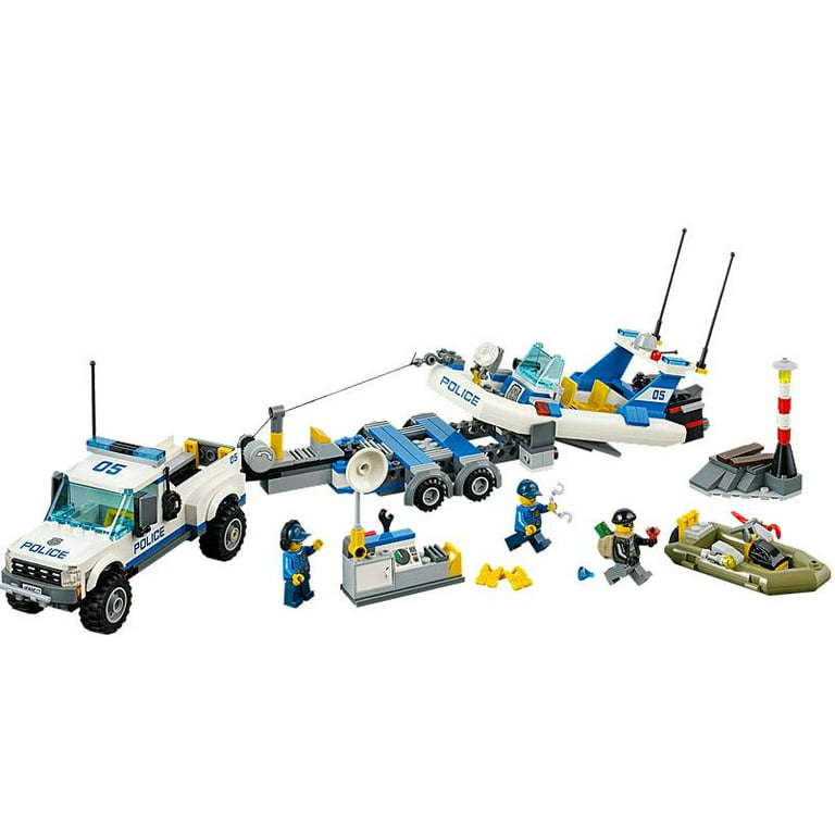 overraskelse Cirkel Delegeret LEGO CITY Police Patrol w/ Two Floating Dinghys, Truck and Trailer -  Walmart.com