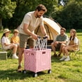 thumbnail image 5 of Foldable Cart With Stair Climbing Wheels Collapsible Rolling Crate 35L, 5 of 7