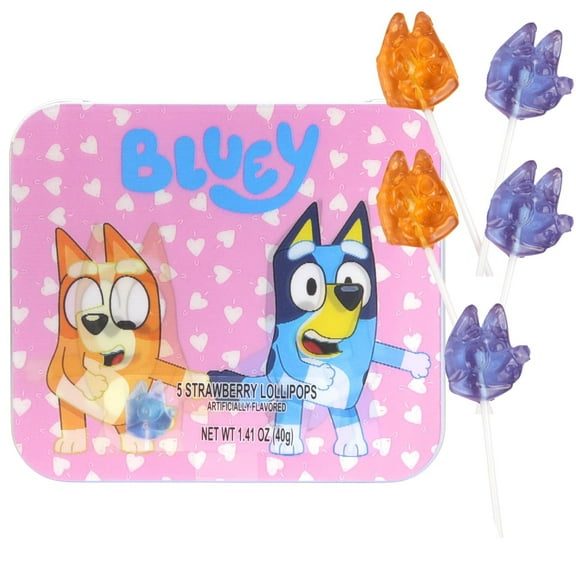 Galerie's Bluey Valentines Day Lollipops, Vday Candy Gift Set, 1.41 Ounces