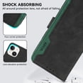 thumbnail image 3 of ELEHOLD Folio Wallet for iPhone 12 Pro / 12 Case,Synthetic PU Leather Built-in Credit Card Slots RFID Blocking Flip Kickstand Function Full Protection Shockproof Case for iPhone 12 Pro / 12, Black, 3 of 9