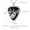 thumbnail image 5 of Jewmon Rock Guitar Pick Necklace for Men Women Couples Valentine Day Gifts Punk Music Note Pendant Chain Jewelry, 5 of 8