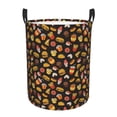 thumbnail image 1 of Balery Burger Fries Cesta de ropa redonda con asas, impermeable, independiente, para ropa, juguetes, dormitorio y familia-Small, 1 of 6