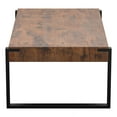 thumbnail image 4 of FT110RIDDW-A: Ridgewood Coffee Table or TV Stand Dark Rustic Wood, Black Metal Legs, 4 of 4