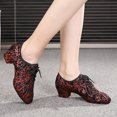 thumbnail image 2 of Zapatos de baile latino para hombre y mujer, zapatos de baile de tacón bajo, tacón plano, suela suave, otoño e invierno, para hombre, 2 of 6
