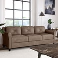 thumbnail image 1 of LifeStyle Solutions Harvard Sofa in Brown Microfiber Upholstery, Brown, 1 of 9