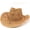 Brown, variant on Straw Cowboy Hats for Women Sparkly Western Cowgirl Hat for Holiday Party Foldable Vacation Beach Sun Hat with Wide Brim