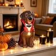 thumbnail image 6 of Lighted Halloween Large Labrador Statue, 8inch, Entrance Decor, Cute Tabletop Ornament for Pet Lovers, Halloween Decoration Indoor, 6 of 7