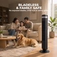 thumbnail image 7 of Alvantor 36" Tower Fan for Bedroom, 28dB Quiet Bladeless Cooling Fan with Remote, 5 Speeds 4 Modes, 12H Timer, 64° Oscillating Standing Fan, 7 of 7