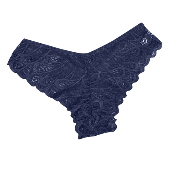 gbyLJF Womens Lace Underwear V Low Waisted Panties for Women Solid Color Seamless Cheeky Panty