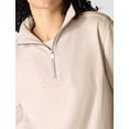 thumbnail image 5 of Carhartt Women's Tencel™ Fiber Series Relaxed Fit Half-zip Sweatshirt, Oat Milk, 2X, 5 of 6