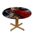 thumbnail image 3 of Orinice Cute Cat Round Table Cover Stain Resistant Washable Indoor Outdoor Tablecloth Kitchen Dining Wedding Parties 100% Polyester Mother's Day 31-35, 3 of 8