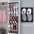 thumbnail image 2 of 28 Large Mesh Pockets Black Over The Door Shoe Rack, Hanging Shoe Organizer for Closet Hanging Shoe Rack Holder Hanger, Black - -, 2 of 7