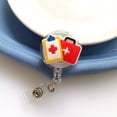 thumbnail image 1 of ID Card Holder Nurse Badge Reel Chest Card Work Card Retractable Badge Holder Exhibition Card Name Tag Easy Pull Buckle 5, 1 of 6