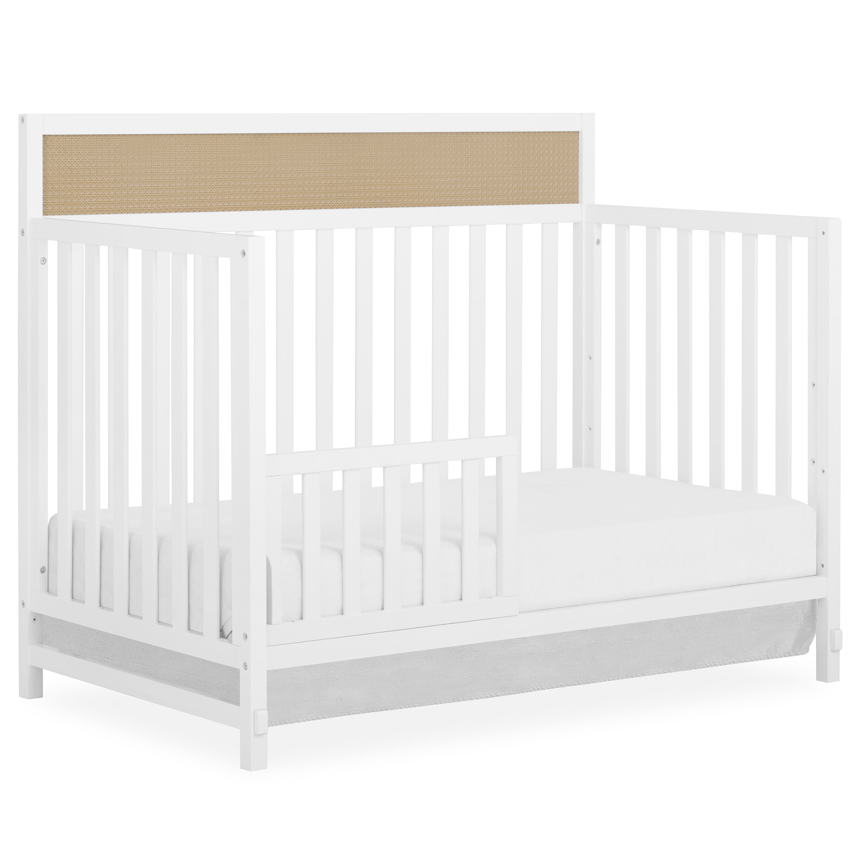 Dream On Me Kai Convertible Crib, White + Natural