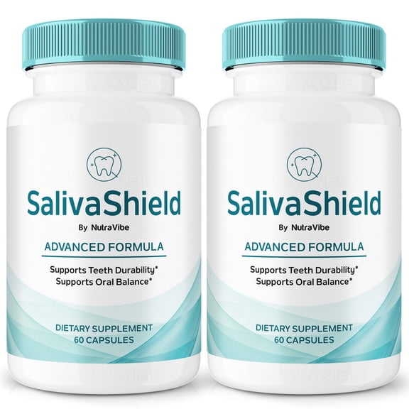 (2 Pack) Saliva Shield – Original SalivaShield Formula for Fresh Breath, Teeth and Gum Support, and Oral Wellness | Clean, Easy-to-Swallow Pills for Daily Mouth Care (120 Capsules)