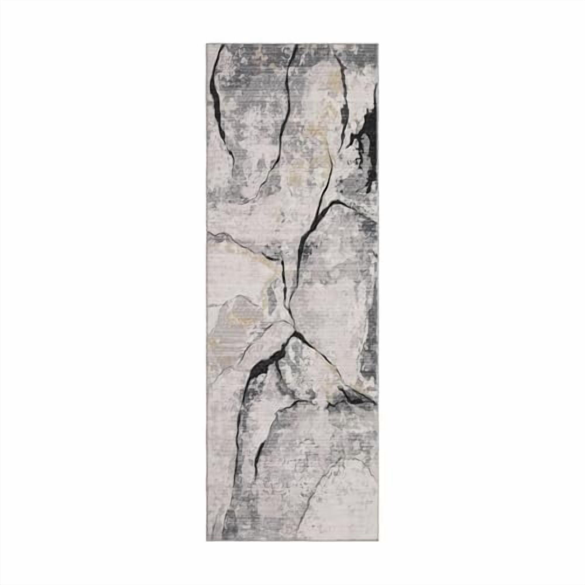 TEQIN Washable Area Rugs Non-Slip Modern Abstract Area Rug Soft Non Slip Home Decor Rugs Throw Carpet Indoor Contemporary Floor Cover for Living Room Entryway Bedroom