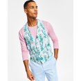 thumbnail image 1 of Bar III Gilet de Complet Ajusté à Imprimé Floral pour Homme, Bleu/rose, Grand, 1 of 3
