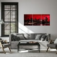 thumbnail image 4 of Hieng 3 Pieces New York City Wall Art Canvas Black and White Red Brooklyn Bridge Night Skyline Picture Photo Print Modern Cityscape Poster Painting for Home Office Living Room Decor Unframed, 4 of 6