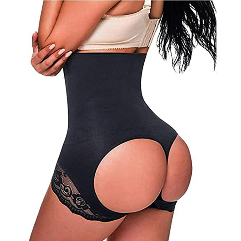 Delimira Women's Shapewear Shorts Tummy Control Plus Size High Waisted  Panties High Compression Thigh Slimmer