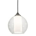 thumbnail image 5 of Meyda Tiffany 189216 Bola - 1 Light Cilindro Pendant   Brushed Nickel Finish with White/Clear Glass, 5 of 5