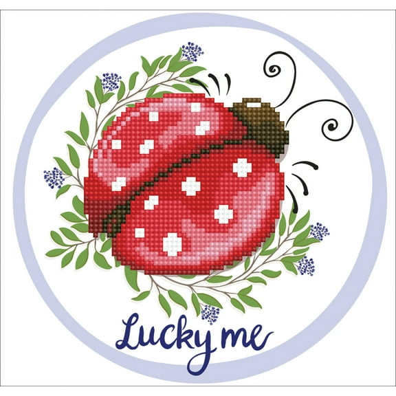 Diamond Dotz Lucky Me Ladybug Diamond Painting Kits for Adults - Diamond Art Kits a Relaxing Creative Craft Kit with Dotz Gems 9.1"x9.4"