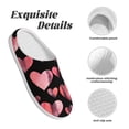 thumbnail image 5 of Lsque Hearts Pattern Womens Comfort Cotton on Scuff With Memory Foam and Anti-skid Sole Slipper-40/41, 5 of 7