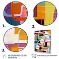 thumbnail image 3 of Designart "Midcentury Funny Collage Geometric Delight I" Geometric Canvas Wall Art - Modern Colorful Abstract Geometric Living Room Canvas Art, 3 of 6